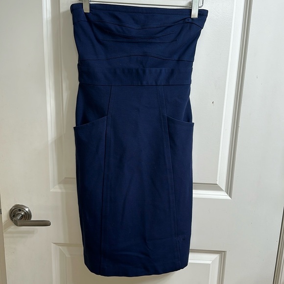 Strapless Theory midi dress - Picture 1 of 5